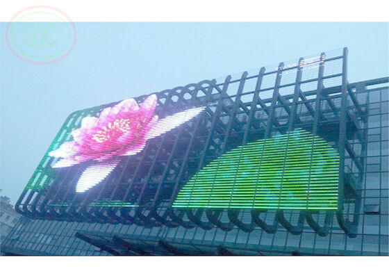 Lunga durata di 50.000 ore per display LED trasparente, adatto per edilizia e media interattivi