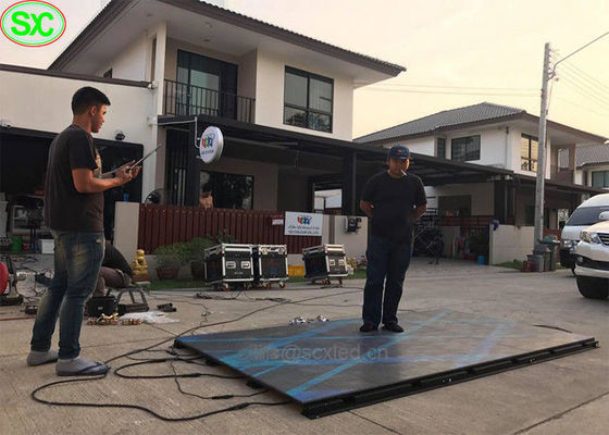 Pannello per pavimento LED da ballo per interni con passo pixel da 4,81 mm, 500x500 mm, impermeabile IP65