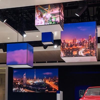 Indoor Outdoor 6 Sides Smd3535 2000nits Cube LED Video Wall P3.91mm Per DJ Stage