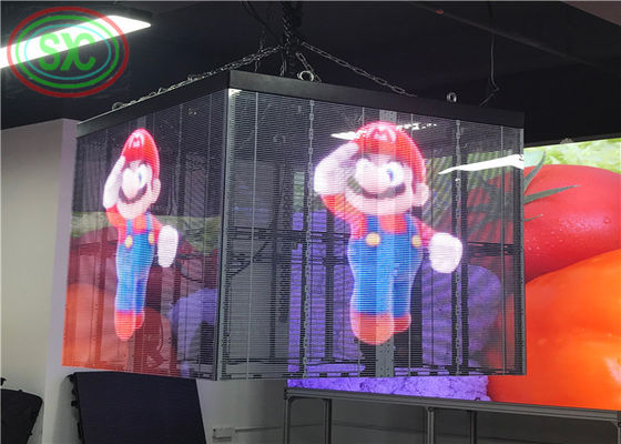 Installazione e manutenzione senza sforzo con cabinet peso 6,2 kg trasparente LED video wall