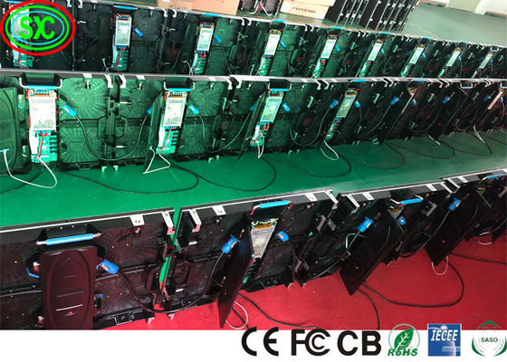 IP43 SMD2121 65410 Dots /Sqm Rental Led Display P3.91 1R1G1B Per concerti