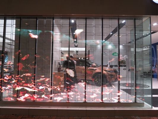 Materiale di plastica Ultra-sottile schermo a LED a colori trasparente video parete dotato di lampada a LED SMD2121