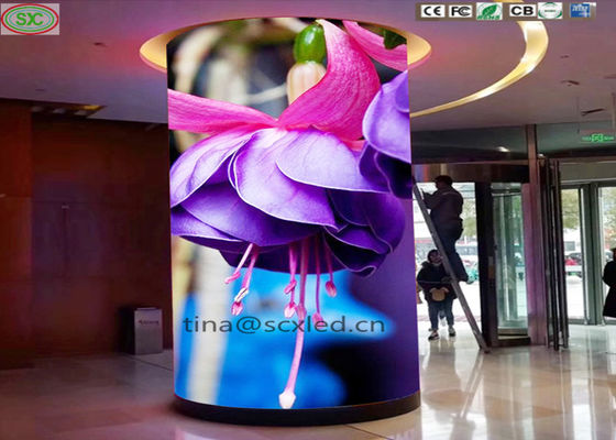 Prezzo buono Display interno a 360 gradi a cilindro a LED Display esterno a colonna a curva in linea