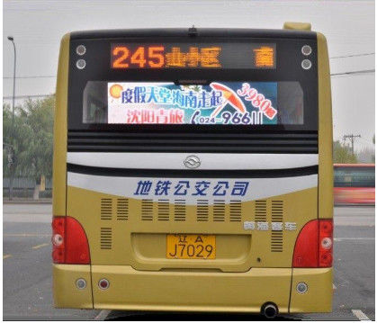 P5 P6 Autobus di alta luminosità all'aperto Finestra posteriore LED Video Screen a colori pieni