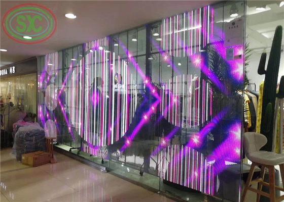 Display LED trasparente per energia verde G3.91-7.82 1000*500mm per spettacolo a tenda