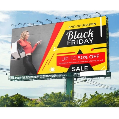 P2 Indoor Full Color LED Billboard Die-Cast Aluminum Billboard Plain Steel Cabinet 128 X 64 Matrice