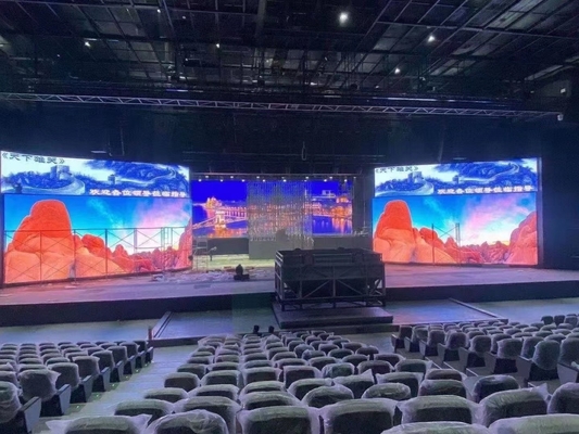 Risparmio energetico all'interno display a led a colori p3.91 con regolazione automatica della luminosità e angolo di visione orizzontale di 120 gradi