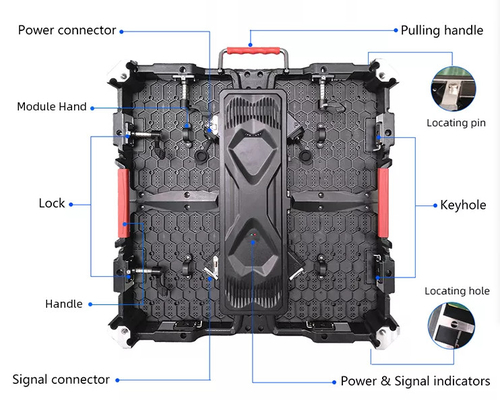 Outdoor HD P2.976 Led Screen Rental Cabinets Die Casting Aluminum 3840Hz Display a LED a colori pieni