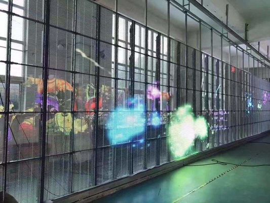 Prezzo buono Parete trasparente dell'interno P3.91 dello schermo di pubblicità di colore pieno LED dell'esposizione di LED trasparente in linea