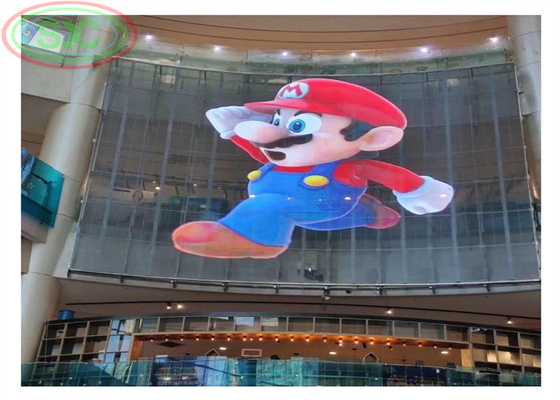 AC100-240V 60Hz Input Transparent LED Display Screen for Indoor Advertising Video Display Function 3-5 anni di garanzia