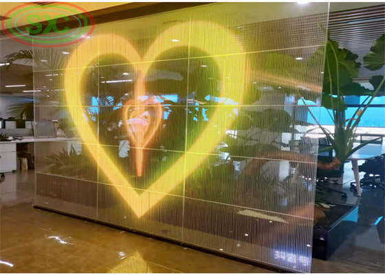 schermo a LED trasparente e impermeabile IP43 con 1000 ore media senza guasti