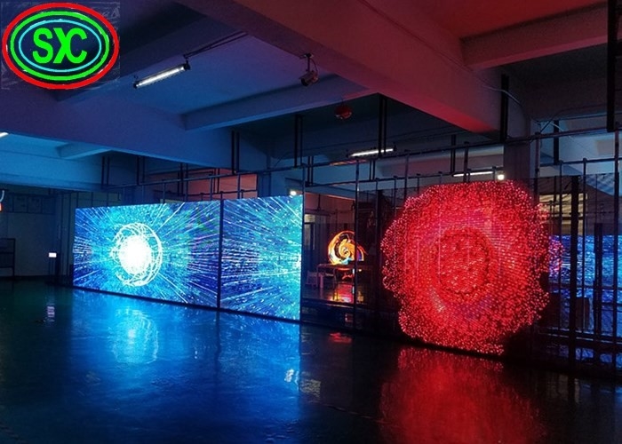 Display digitale trasparente con armadio in alluminio e media di 1000 ore senza guasti