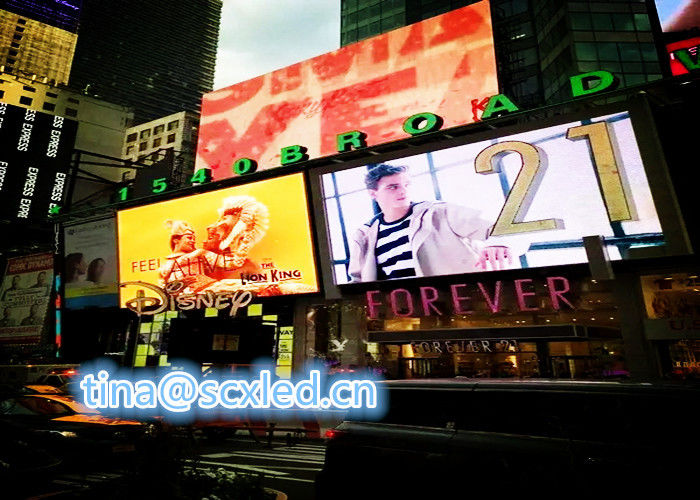 Edificio all'aperto Strada Cartellone montato Video Parete P10 Grande schermo display pubblicitario a LED