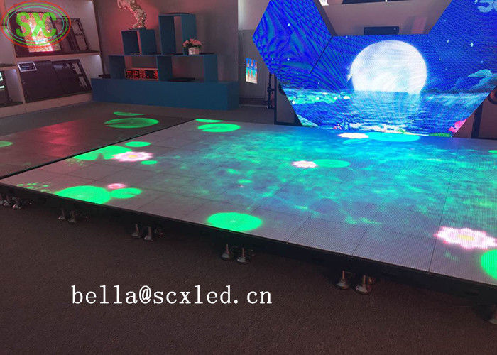 Indoor SMD3535 Sound Active Dj Led Disco Dance Floor Panels di luce bianca calda