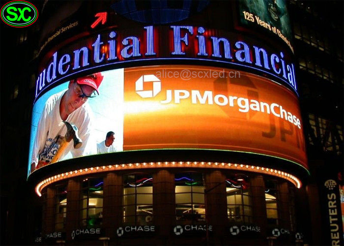 Esposizione fissata al muro, parete curva IP65 della tenda di Digital P4 RGB LED del LED impermeabile