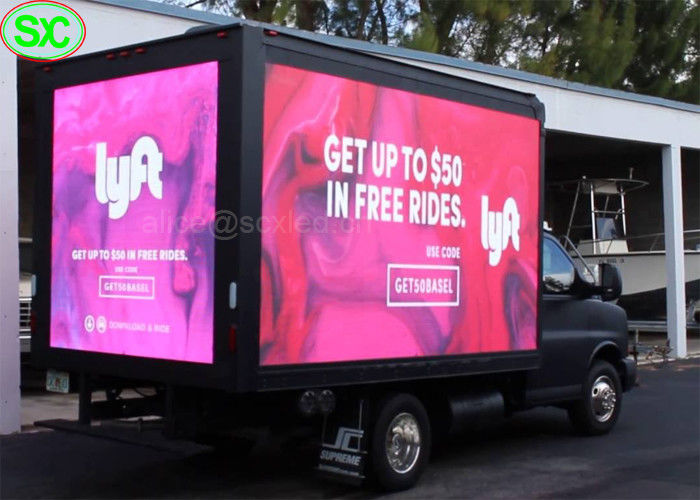 Esposizione di LED mobile del contenitore di rimorchio del camion P6, segno di Digital LED dello schermo del veicolo TV