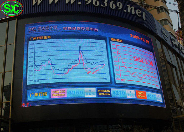 SMD P10 impermeabilizzano l'esposizione di LED cilindrica della tenda della sfera della curva 360 gradi