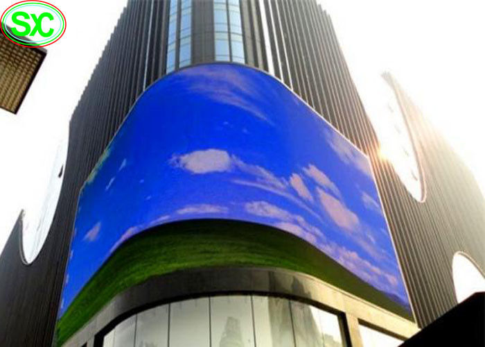 RGB Full Color P10mm TV Pubblicità Esterno Video Curve LED Sign Display