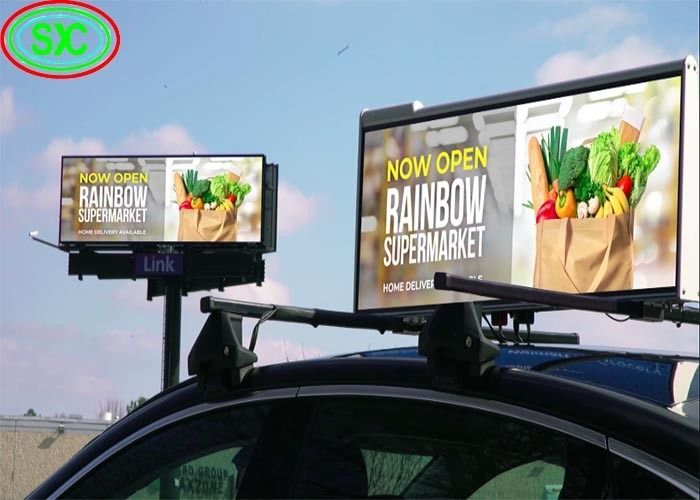 384*128 punti Risoluzione dello schermo Display LED per auto 96*32 Cm Ideale per la pubblicità all'aperto