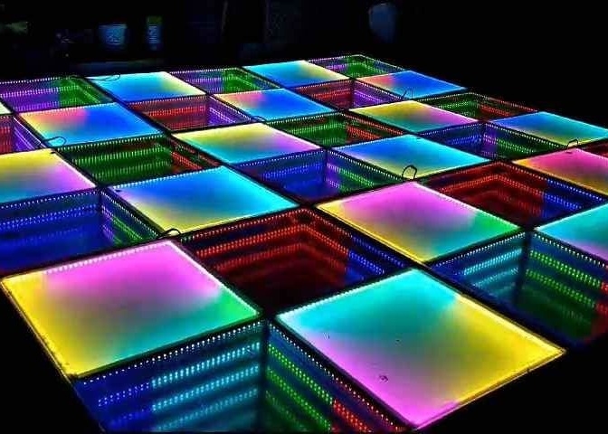 P3.91 Illuminazione a LED a colori interni Pavimento da ballo 250*250mm Modulo LED 65410 punti/metro quadrato