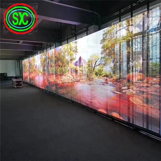 6.2kg Peso del gabinetto schermo a LED trasparente con SMD2121 tipo a LED e metodo di guida