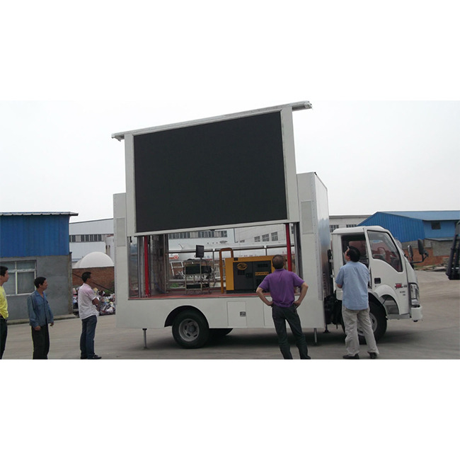 Display a LED mobile montato su camion con media di 1000 ore senza guasti e colore completo del chip del tubo