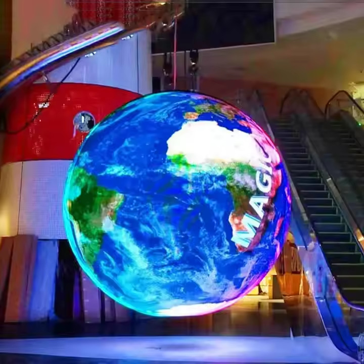P3.91 360° All'aperto Colonna a colori piene Sfera LED Display Screen Building Billboard