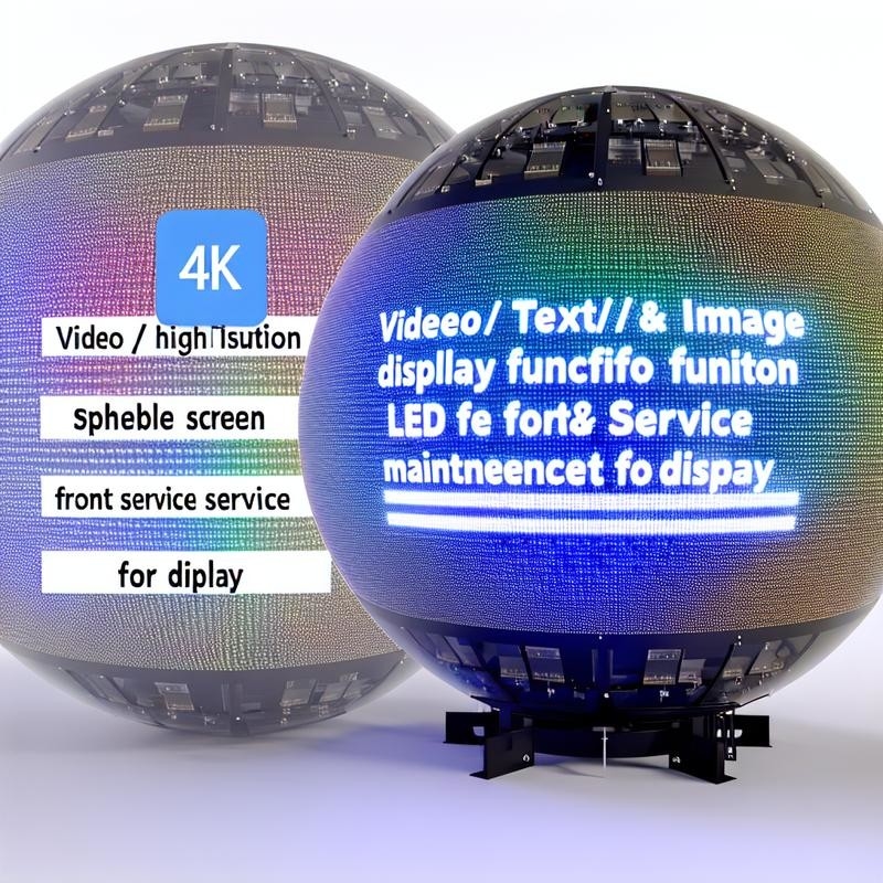 Schermo sferico a LED con funzione di visualizzazione video/testo/immagine, manutenzione frontale per display