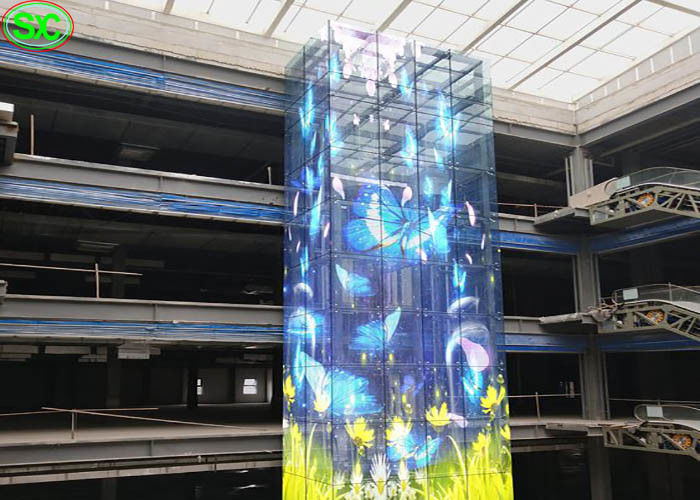 Schermo principale trasparente dell'interno 5000cd/m2 di P3.9 P7.8