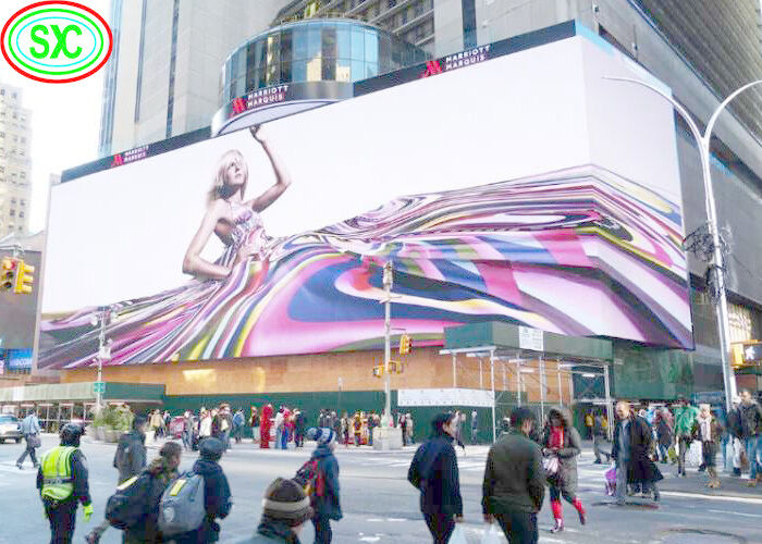 Display LED ad alta luminosità a colori per la pubblicità commerciale 1/4 Scansione a forma di L P8 Outdoor