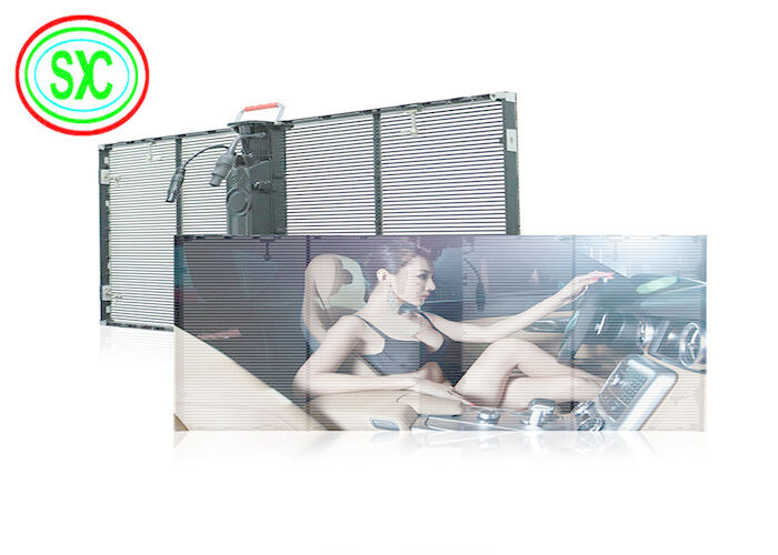HD Full Color Video Advertising Led Screen G3.91-7.82 Vetro interno vetro trasparente LED Display