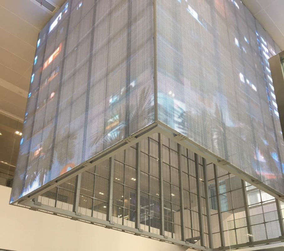 HD Full Color Video Advertising Led Screen G3.91-7.82 Vetro interno vetro trasparente LED Display