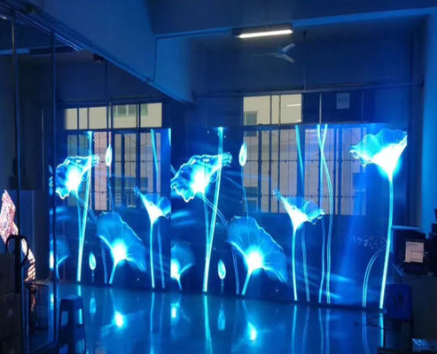 Muro video a LED trasparente leggero 0.2KG/PC Peso del modulo 6.2kg Peso dell'armadio per le vostre esigenze