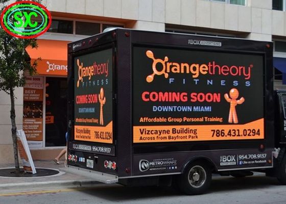 Display LED all'aperto Full Color Mobile Advertising Truck Van Trailer con 6 mm di pixel e 192*192 mm di dimensione del modulo