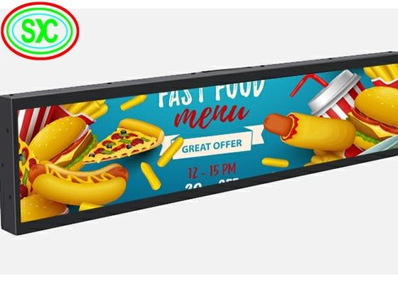 Schermo LED da scaffale COB P1.875 900x60mm 800cd/mq per retail