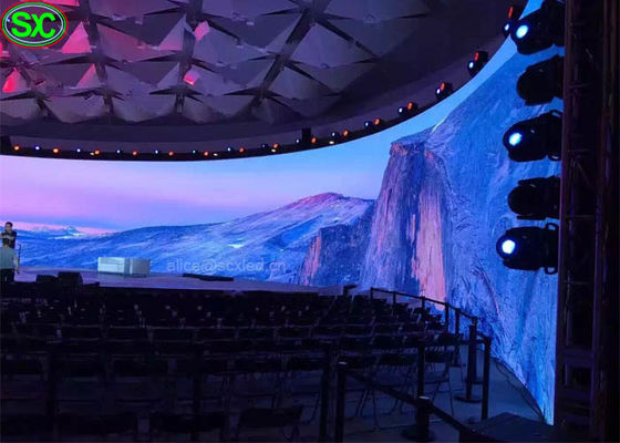 Prezzo buono Controllo dell'interno di WIFI 3G dell'esposizione di LED della tenda della curva P6 con 5 anni di garanzia in linea