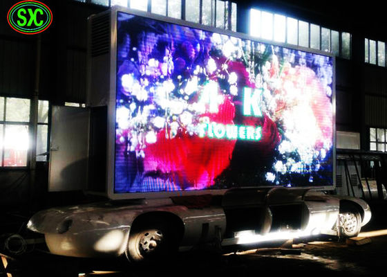 Prezzo buono Video Espositori LED per camion mobili all' esterno, trailer / veicolo Cartellone pubblicitario con schermo a led montato su camion mobili In linea