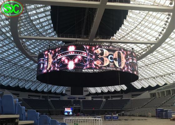 360 basso consumo energetico curvo dell'interno dello schermo di visualizzazione del LED di Digital della tenda di grado P5