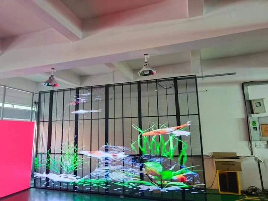 P3.9-7.8 Indoor Full Color Transparent Led Display Screen Smd Vetro curvo per vetrina