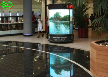 P4 colore pieno dell'interno morbido LED di pubblicità rotondo ScreensCylindrical per gli eventi in tensione