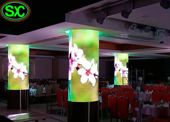 Prezzo buono P4 dell'interno ha riparato la pubblicità degli schermi cilindrici curvi schermi dell'esposizione di LED del LED in linea