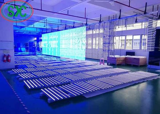 Prezzo buono schermo trasparente a LED alta luminosità parete trasparente a colori 32768 punti/metro quadrato in linea