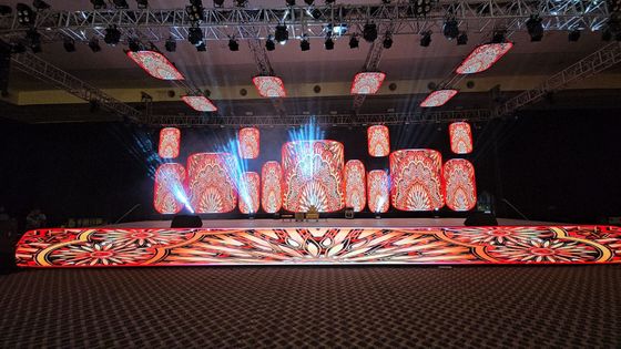 Prezzo buono Eventi di noleggio Indoor P3.91 LED display front service stage background video wall per interni o esterni, 3840hz refresh, 500x500 cabinet in linea