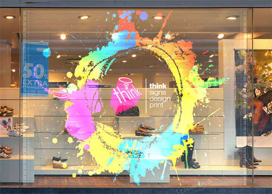 schermo LED trasparente SMD2121 media senza guasti 1000 ore display pubblicitario trasparente