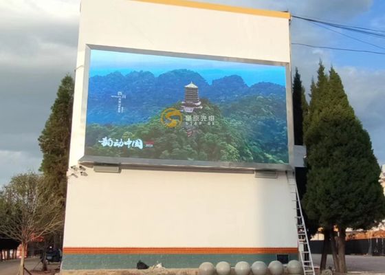Prezzo buono Ultra trasparente, IP65, alta luminosità, schermo pubblicitario a LED a prova di tempo esterno P10 P12 in linea