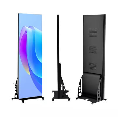 Portable Led Video Wall P1.25 P1.5 P1.86 P2 P2.5 Con ruote Poster pubblicitario LED Indoor Led Poster Screen Led Digital Display