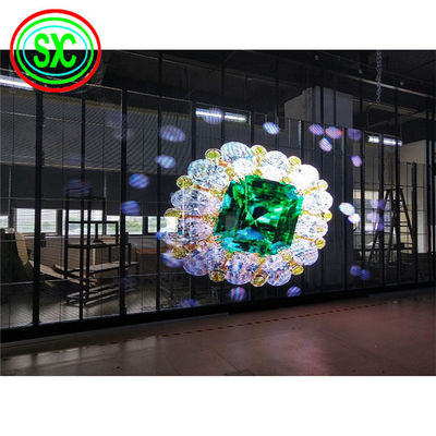 Prezzo buono Schermo trasparente a LED leggero con materiale per armadi di alluminio e peso del modulo di 0,2 kg/PC in linea