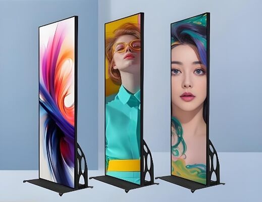 Prezzo buono 680x2000mm Dimensione dello schermo Poster digitale per interni con chip led SMD2121 che forniscono una comunicazione visiva efficace all'interno In linea