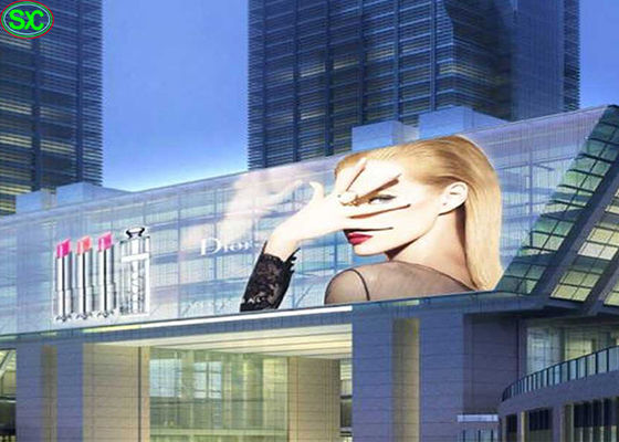 Prezzo buono Schermo di visualizzazione trasparente principale curvo flessibile P12 con la trasparenza di 90% in linea