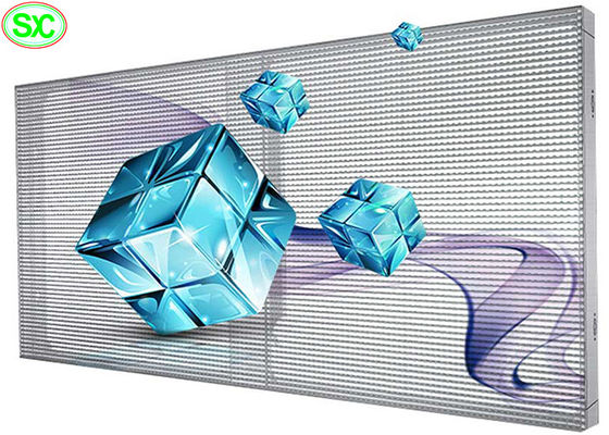 Prezzo buono Pannello LED Trasparente ad Alta Luminosità, Segnaletica a Colori SMD2121 display LED trasparente in linea